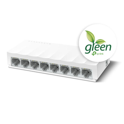 [LS1008] TP-LINK LS1008, Green Tech, 8 Port, MegaBit, Yönetilemez, Masaüstü Switch