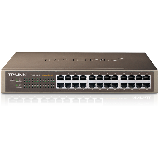 [TL-SG1024D] TP-LINK TL-SG1024D, 24 Port, GigaBit, Metal Kasa, Yönetilemez, Rackmount Switch