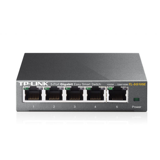 [TL-SG105E] TP-LINK TL-SG105E, 5 Port, GigaBit, Easy Smart, Yönetilebilir, Metal Kasa, Masaüstü Switch