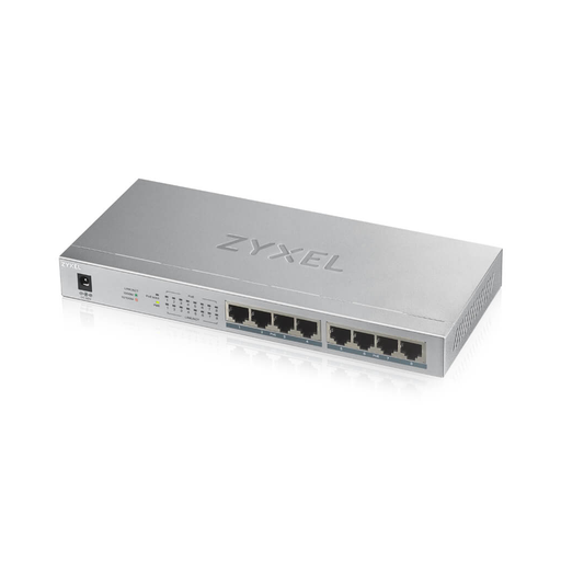 [GS1008HP] ZyXEL GS1008HP, 8 Port, GigaBit, PoE 60W, Yönetilemez, Masaüstü Switch