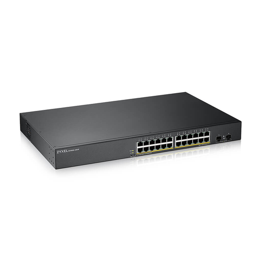 [GS1900-24HP-V2] ZyXEL GS1900-24HP V2, 24 Port, GigaBit, 24 Port PoE 170W, +2Port GigaBit SFP, Yönetilebilir, Rackmount Switch
