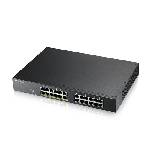 [GS1915-24EP] ZyXEL GS1915-24EP, 24 Port, GigaBit, 12 Port PoE, Yönetilebilir, Sessiz, Masaüstü Switch