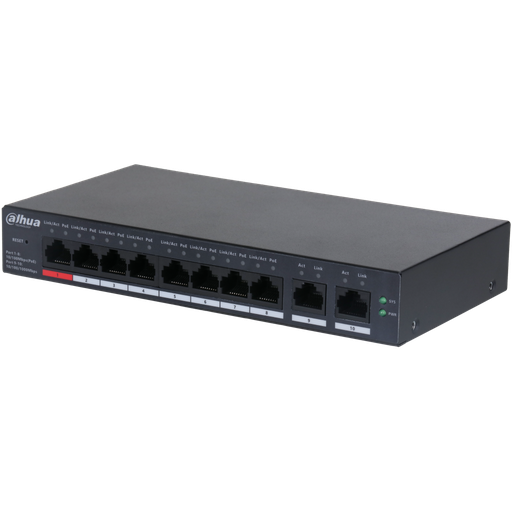 [CS4010-8ET-110] DAHUA CS4010-8ET-110, 8 Port, Megabit, 8 Port PoE, 110W, +2 Port Uplink, Cloud Yönetilebilir, Switch