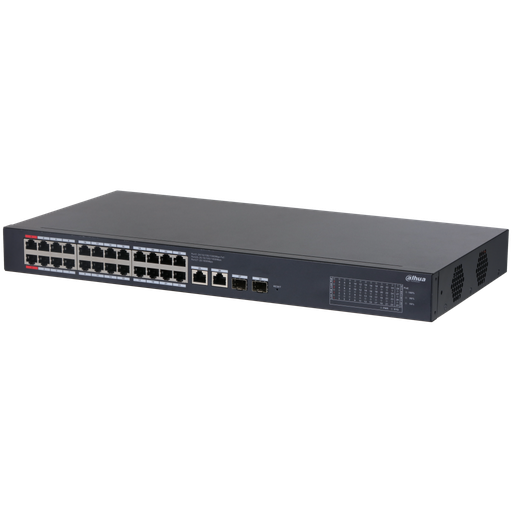 [CS4228-24GT-375] DAHUA CS4228-24GT-375 28Port, Gigabit, 24 Port PoE, 375W, +2 Port Uplink, +2 Port SFP Gigabit Combo, Cloud Yönetilebilir, Switch