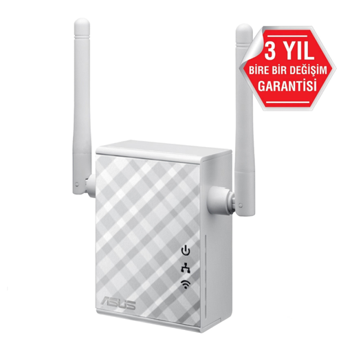 [RP-N12] ASUS RP-N12, N300, 300Mbps, 2.4GHz WPS Butonu, 1Port Megabit Lan, Menzil Genişletici