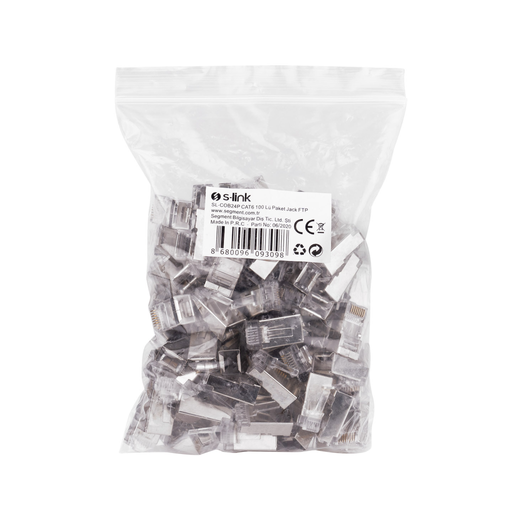 [SL-COB24P] S-LINK SL-COB24P, RJ45, Yeni Nesil JAC, UTP, CAT6, Metal (100lü PAKET)