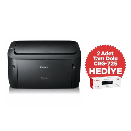 [LBP6030Y] CANON i-SENSYS LBP6030B, Lazer Yazıcı (Siyah), Orjinal +2adet CRG725 Toner Hediyeli (Dakikada 18 Sayfa) ORİJİNAL TONERLİ