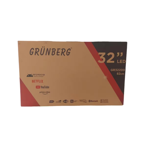 [GR32200] GRÜNBERG GR32200, 32" 82cm, HD Ready, Dahili Wi-Fi, Dahili Uydu Alıcılı, Android Led Televizyon