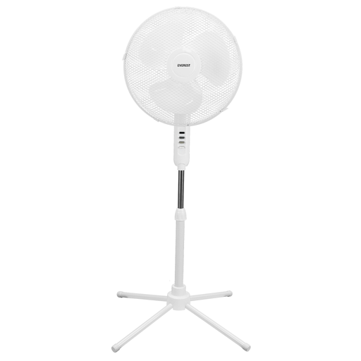 [FAN10-BEYAZ] EVEREST FAN10, BEYAZ, EcoWind, 3 Kademeli Hız, 3adet 16" Kanat, Pervane ve Çerçeve, 45W, Otomatik Salınım, Yükseklik Ayarlı Vantilatör