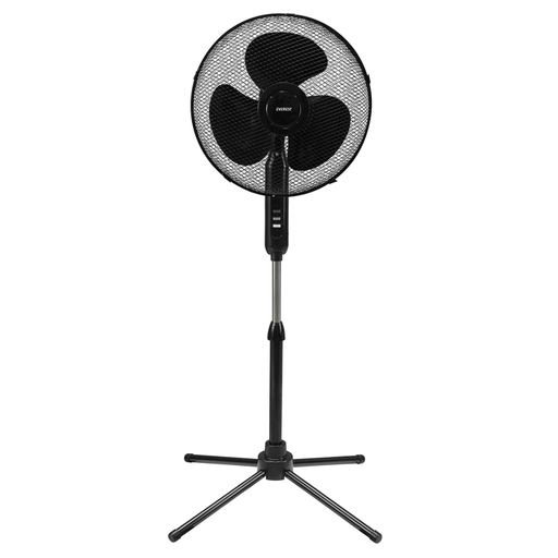 [FAN10-SIYAH] EVEREST FAN10, SİYAH, EcoWind, 3 Kademeli Hız, 40cm 3 Bıçak Pervane ve Çerçeve, 45W, Otomatik Salınım, Yükseklik Ayarlı Vantilatör