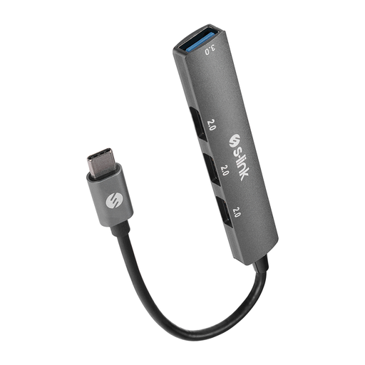 [SW-U324] S-LINK SW-U324, Type-C to 3xUSB 2.0, 1xUSB3.0, Metal, USB HUB