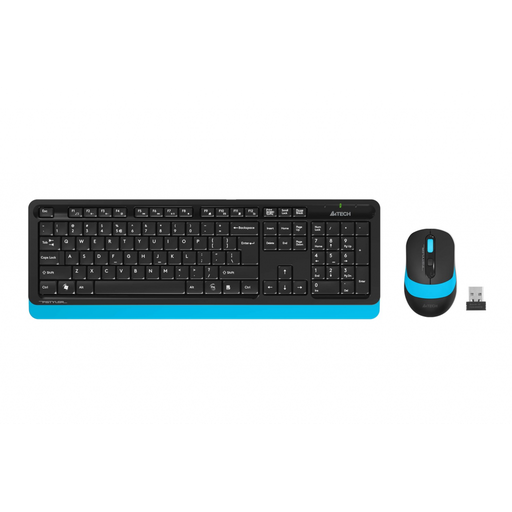 [A4-TECH-FG1010-MAVI] A4 TECH FG1010 Mavi FSTYLER Türkçe Q 2,4Ghz  Kablosuz Klavye Mouse Set