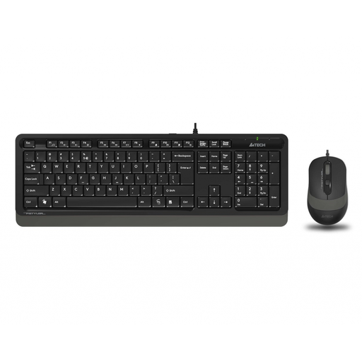 [F1010-GREY] A4 TECH F1010, Gri, FSTYLER, USB Kablolu, Türkçe Q, Multimedya, Klavye Mouse Set