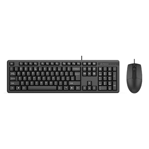 [KR-3330] A4 TECH KR-3330, Siyah, USB Kablolu, Türkçe Q, Multimedya, Klavye Mouse Set