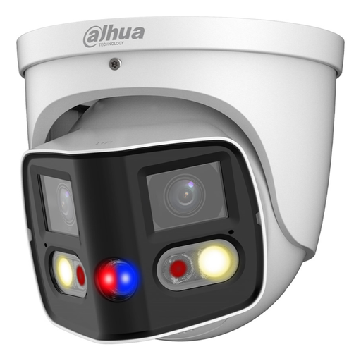 [IPC-PDW3849-A180-AS-PV] DAHUA  IPC-PDW3849-A180-AS-PV, 2X4Mpix, 2,8mm Lens, H265+, 25Mt Gece Görüşü, IP67, Dahili Mikrofon, TiOC Duo Süper Geniş Açı Dome Ip Kamera