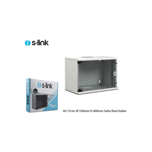 [S-LINK-4U-530X400] S-LINK 4U 530x400 Soho Rack Kabinet (Demonte)