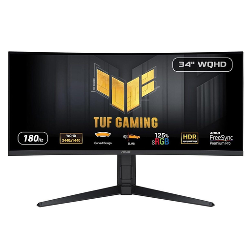 [VG34VQL3A] ASUS TUF GAMING VG34VQL3A 34" 1ms, 180Hz, WQHD Curved, 2xDP, 2xHDMI, USB, VA Panel, 1500R, Display HDR 400, GAMING Monitör