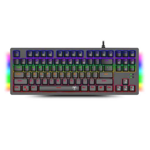 [TGK311] T-DAGGER T-TGK311-BL, BALI, USB Kablolu, Türkçe Q,  Rainbow Backlight, Blue Mekanik Switch, 87 Tuşlu, Gaming Klavye