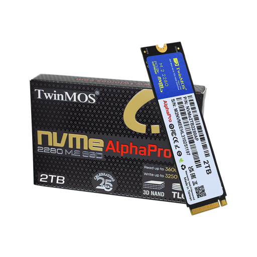 [NVME2TB2280AP] TwinMOS NVMe2TB2280AP, AlphaPro, 2TB, 3600-3250Mb/s, Gen3, NVMe PCIe M.2 2280, SSD, TLC, 3DNAND