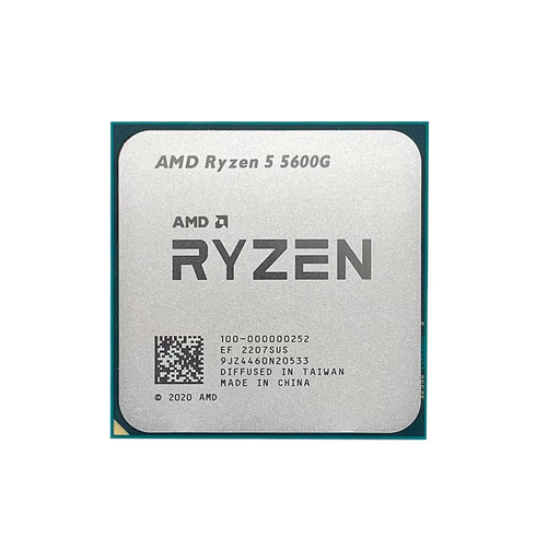 [RYZEN-5-5600G-TRAY] AMD RYZEN 5 5600G 6 Core, 3,90-4.40GHz,19Mb Cache,  45-65W, Radeon Grafikleri, AM4, TRAY, (Dahili Grafik VAR, Fan YOK)