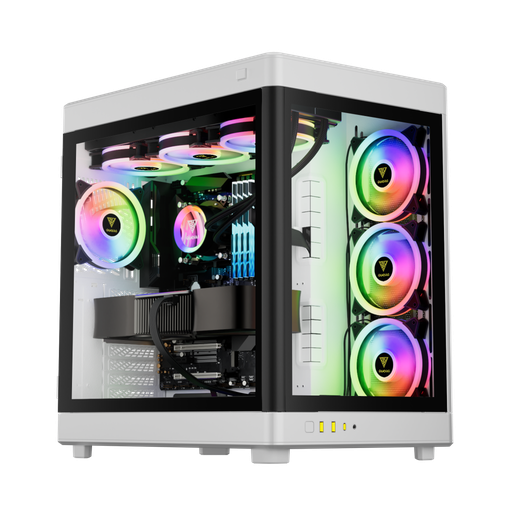 [GAMDIAS-NESO-P1-850W-WHITE] GAMDIAS NESO P1, Tempered Glass, Type-C, 850W, 80+Bronze, ATX, White Edition, GAMING KASA