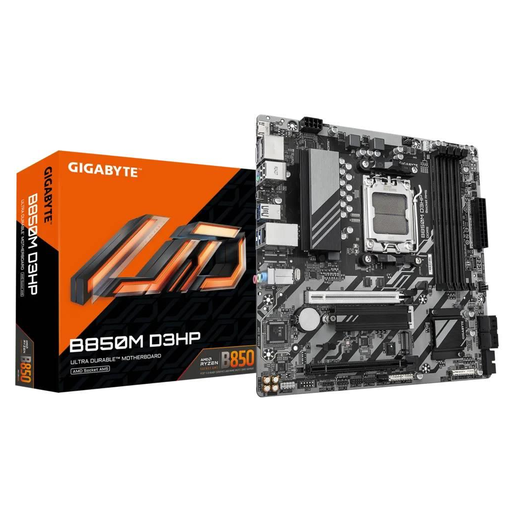[B850M-D3HP] GIGABYTE B850M D3HP, 4xDDR5, 2xM.2, 2xDP, HDMI, Type-C, AM5 Soket GAMING Anakart