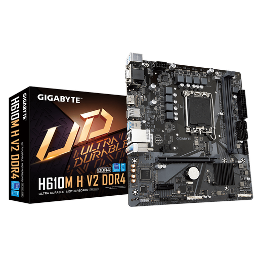 [H610M-H-V2] GIGABYTE H610M H V2 DDR4, rev1.0, 3200Mhz. 2xDDR4, M.2, D-SUB, HDMI, 12-13.14.Nesil, LGA1700 Soket, Anakart