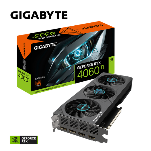 [GV-N406TEAGLE-8GD] GIGABYTE GV-N406TEAGLE-8GD, RTX4060TI EAGLE, 8Gb, GDDR6, 128BIT, 3xFAN, 2xHDMI, 2xDP, GAMING Ekran KARTI