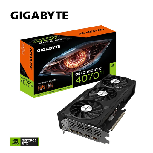 [GV-N407TWF3OC-12G] GIGABYTE GV-N407TWF3OC-12GD, RTX4070TI, WINDFORCE OC, 12Gb, GDDR6, 192BIT, 3xFAN, 1xHDMI, 3xDP, GAMING Ekran KARTI