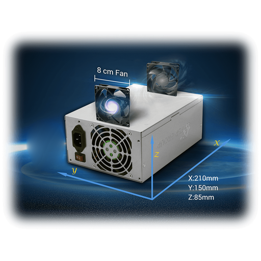 [FSP1600-55YD] FSP CANNON, FSP1600-55YD, 1600W, 2x8cm Fan, GAMING ATX, Power Supply (PSU)