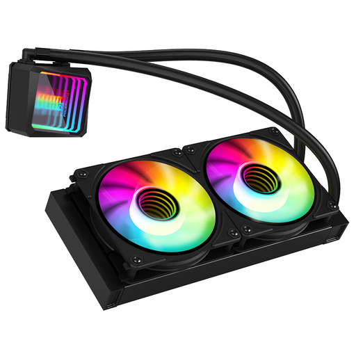 [POWERBOOST-ALPHA-240B] PowerBoost ALPHA 240B, 240mm, ARGB, 2 Fanlı, (LGA1700/AM4/AM5) Uyumlu, CPU Sıvı Soğutma (Siyah)