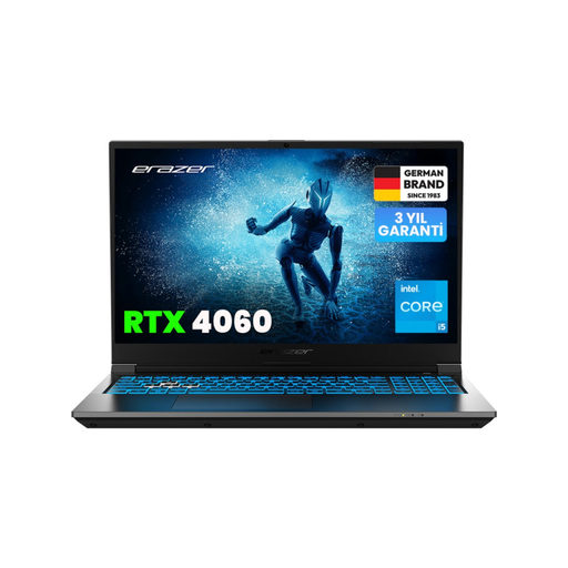[ERAZER-DEPUTY-P60I-MD62747] ERAZER Deputy P60i, MD62747, i5-13420H, 15.6" FHD, 144Hz, 16Gb Ram, 512Gb NVMe M.2 SSD, 8GB RTX4060 Ekran Kartı, Free Dos, Gaming Notebook