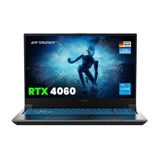 [ERAZER-DEPUTY-P60I-MD62747-R32S1] ERAZER Deputy P60i, MD62747-R32S1, i5-13420H,  15.6" FHD, 144Hz, 32Gb Ram, 1TB NVMe M.2 SSD, 8GB RTX4060 Ekran Kartı, Free Dos, Gaming Notebook