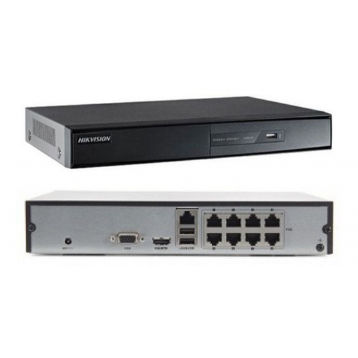 [7108NI-Q1-8P] HIKVISION DS-7108NI-Q1/8P/M, 8Kanal PoE, 4Mpix, H265+, 1 HDD Desteği, 1520P Kayıt, 60Mbps Bant Genişliği, Metal Kasa, NVR