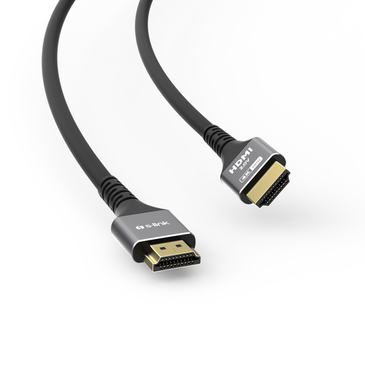 [SLX-HD4K05] S-LINK SLX-HD4K05, 4K UHD, HDMI v2.0, 5mt. 60Hz. Metal Uçlu, Kablo