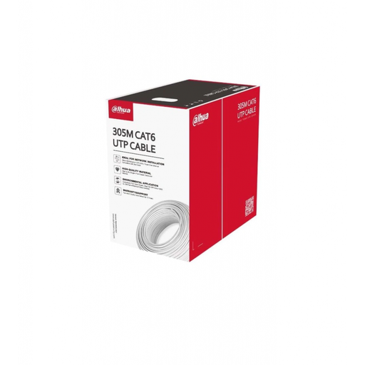 [PFM920I-6UN-C] DAHUA PFM920I-6UN-C, CAT6 305m, 23AWG 0.53mm, UTP, %100 Bakır, LSZH Halogen Free Kablo, Beyaz Renk