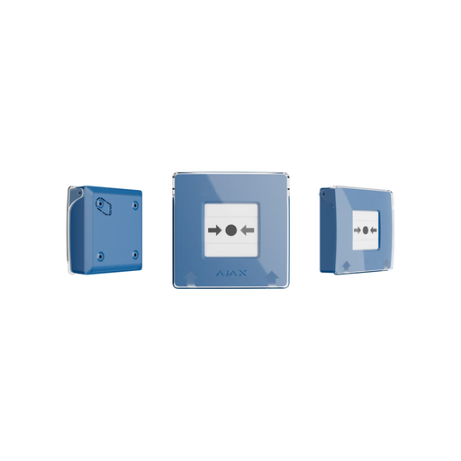[MANUAL-CALL-POINT-MAVI] AJAX, Manual Call Point, Kablosuz, KIRBAS BUTONU NC, MAVİ