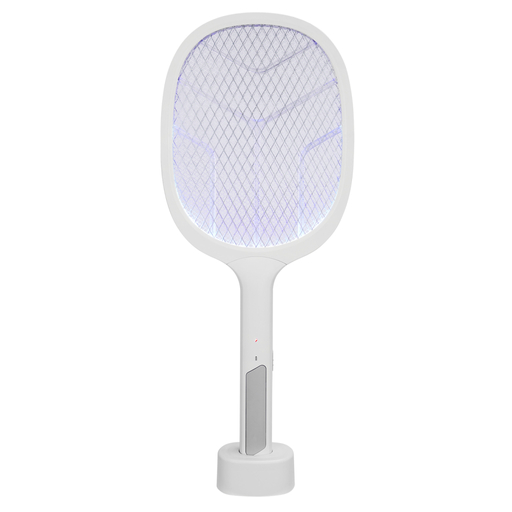 [AS-A25] ASONIC AS-A25, Beyaz-Gri, 3000V, Raket Tipi, UV Mor Işıklı, 1200mAh, Bataryalı, Şarj Edilebilir, Sinek Öldürücü