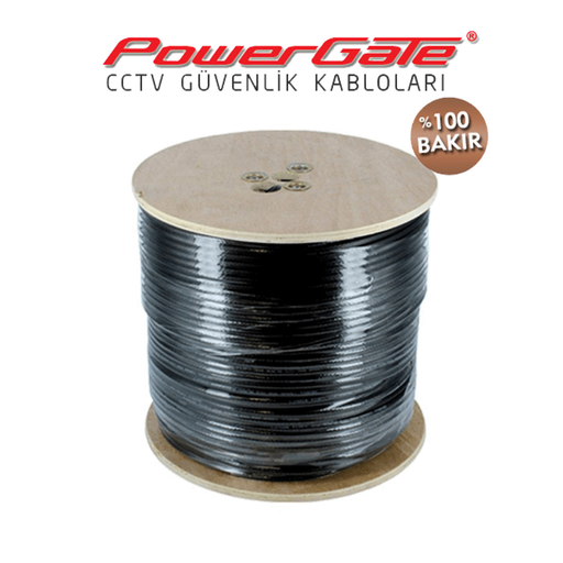 [PG-OUT-500] PowerGate OUT 500mt, 2+1 (2x0,50+0,33) %100Bakır, DIŞ ORTAM CCTV Güvenlik Kablosu