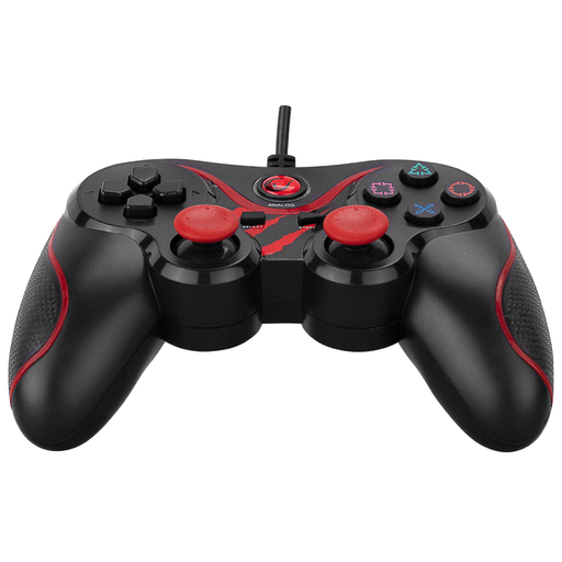 [SG-R601-KIRMIZI] RAMPAGE SG-R601, Kırmızı, PC/PS3, 1.8mt Kablolu, Çift Titreşimli, GAMEPAD