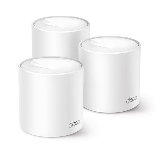 [DECO-X10-3P] TP-LINK DECO-X10, AX1500, Üçlü Mesh, 1500Mbps, Dual Band, WiFi6, 2Port Gigabit Lan, 520m2 kapsama Alanı, Router, Geniş Alan İnternet Ağı Sağlayıcısı