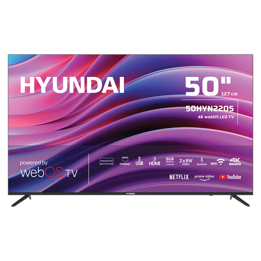 [50HYN2205] HYUNDAI 50HYN2205, 50" 127cm, 4K Ultra HD, Dahili Wi-Fi, Dahili Uydu Alıcılı, Smart Led Televizyon