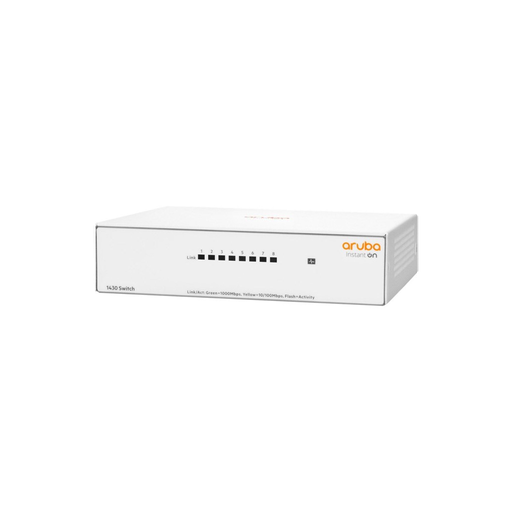 [R8R45A] HP Aruba Instant On, R8R45A, 1430-8G, 8Port, GigaBit, Yönetilemez, Masaüstü Switch