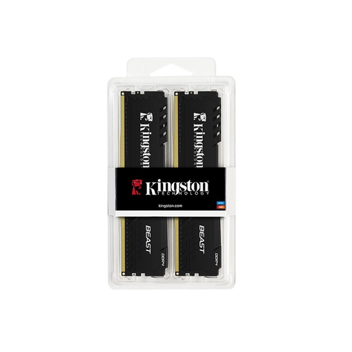 [KF436C18BBK2-32TR] KINGSTON Beast, KF436C18BBK2/32TR, 32Gb (2x16Gb),  3600Mhz, DDR4, CL18, Desktop Gaming RAM (Soğutuculu)