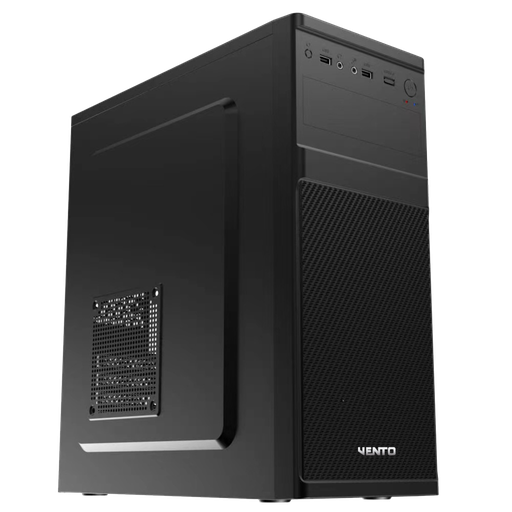[VS120S-400W] VENTO VS120S Mid Tower, Peak 400W Siyah, ATX Kurumsal KASA