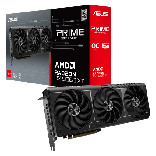[PRIME-RX9060XT-O16G] ASUS PRIME-RX9060XT-O16G, 16Gb, 128Bit, GDDR6, 1xHDMI, 2xDP, GAMING Ekran Kartı