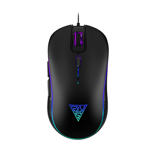 [GAMDIAS-AURA-GS3] GAMDIAS AURA GS3, Çok Renkli Aydınlatma,  USB Kablolu, 6 Tuşlu, Gaming Mouse, 3600DPI, Siyah