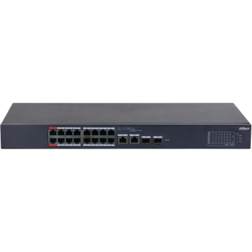 [CS4218-16ET-240] DAHUA CS4218-16ET-240, 16Port, Megabit, PoE 240W, 2 Port SFP Gigabit Combo, Cloud Yönetilebilir, Switch