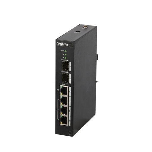 [PFS3206-4P-96] DAHUA PFS3206-4P-96, 3 Port, Megabit, Poe 30W, 1 Port Gigabit PoE 60W, 2 Port Gigabit SFP, Endüstriyel, Yönetilemez, Masaüstü Switch
