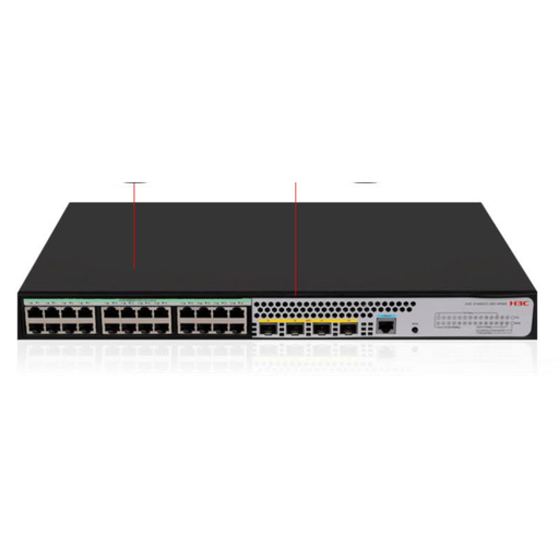 [S1850V2-28X] H3C S1850V2-28X, 24 Port, GigaBit, L2, 1 Port GigaBit Uplink, 4 Port 10GigaBit SFP, Web Yönetilebilir, Masaüstü Switch